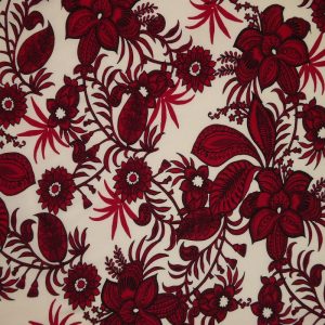 Rustic Floral Ivory/Red